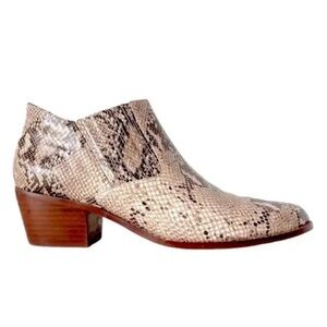 Anthropplogie Snakeskin Ankle Booties